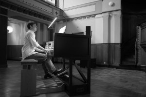 David plays Liszt on the Sauer organ's digital console using the Rollschweller crescendo system